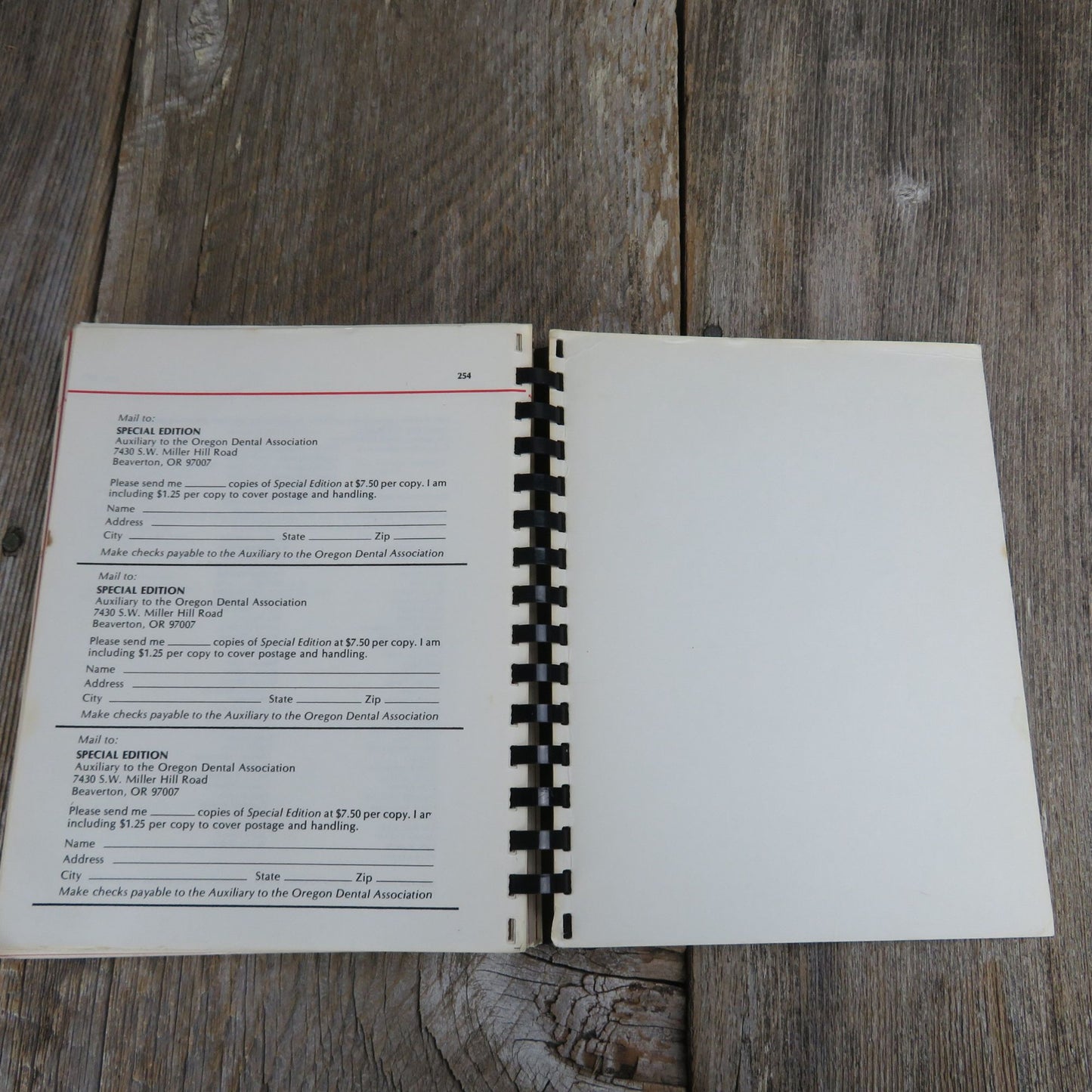 Vintage Oregon Dental Association Auxiliary Cookbook Tried and True Recipes - At Grandma's Table