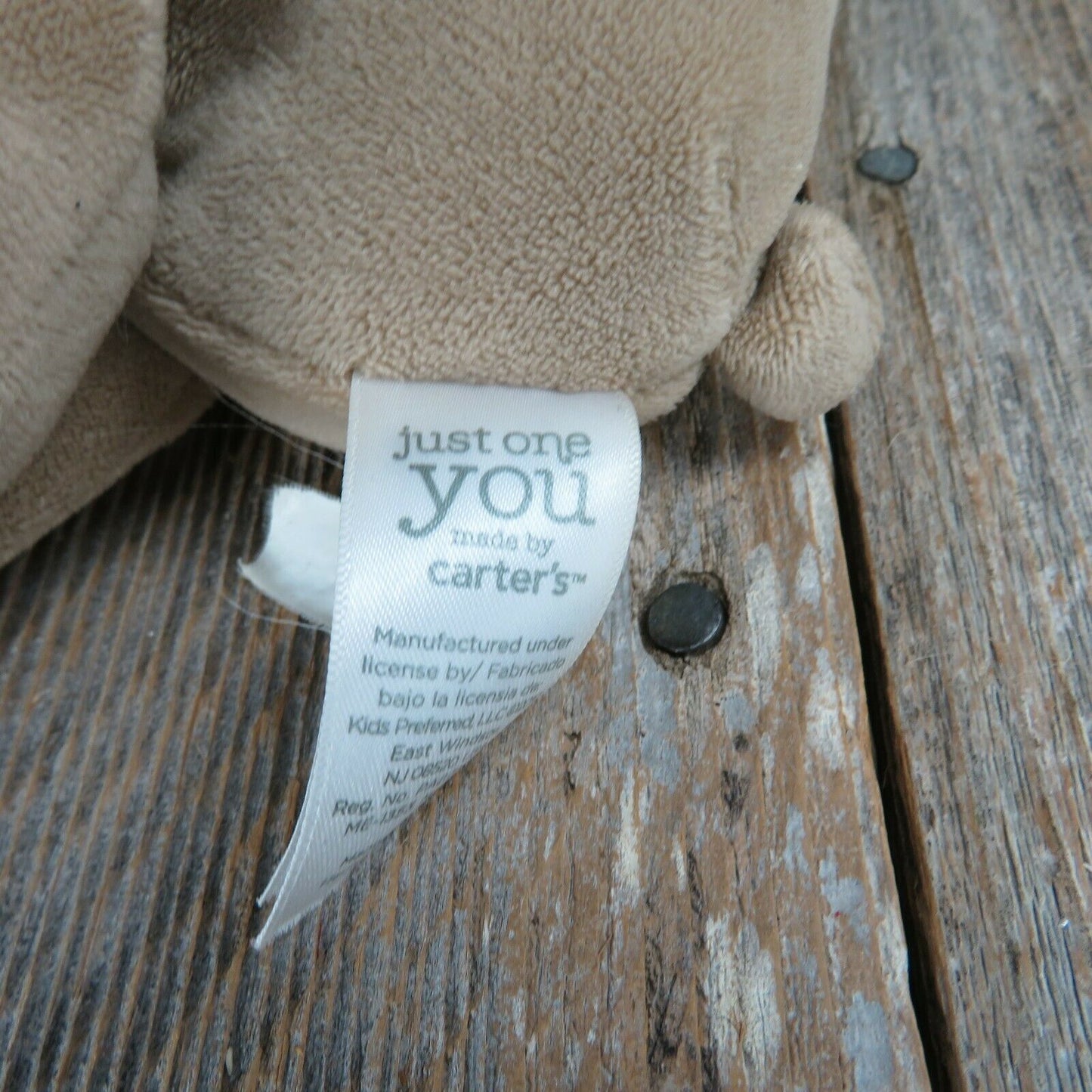 Teddy Bear Rattle Baby Plush Holding Blanket Carter's Just One You Stuffed