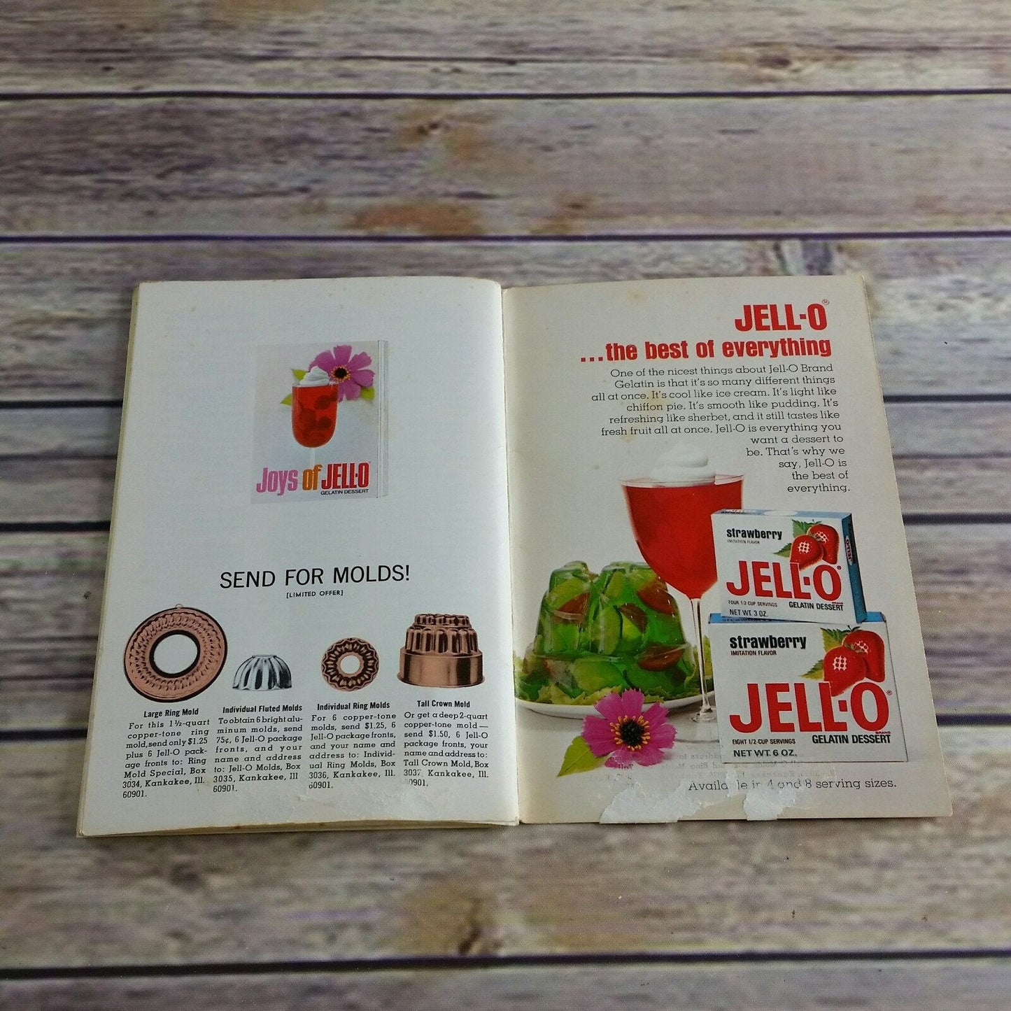 Vintage Joys of Jello Recipe Book Cookbook Promo Recipes 11th Edition Paperback Booklet Gelatin Dessert - At Grandma's Table