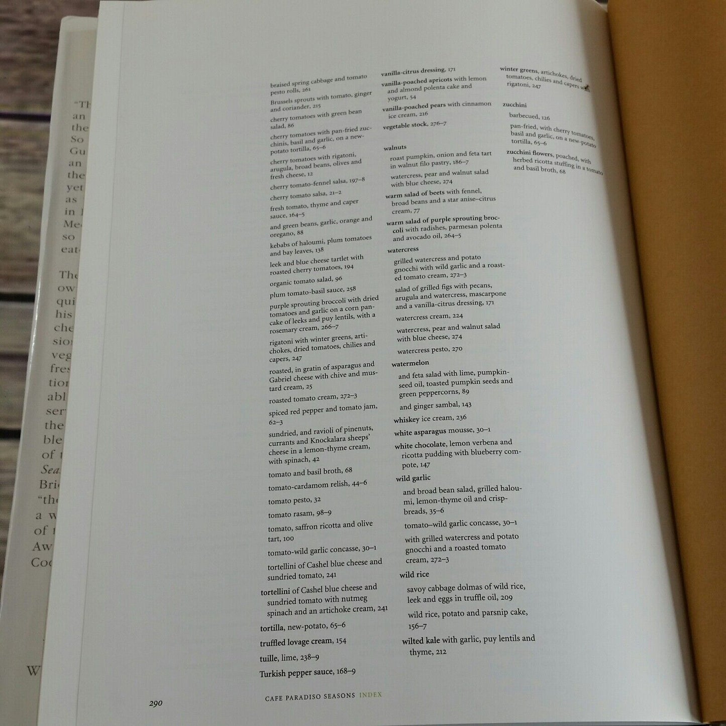 Cafe Paradiso Seasons Vegetarian Cooking Season By Season 2003 Hardcover