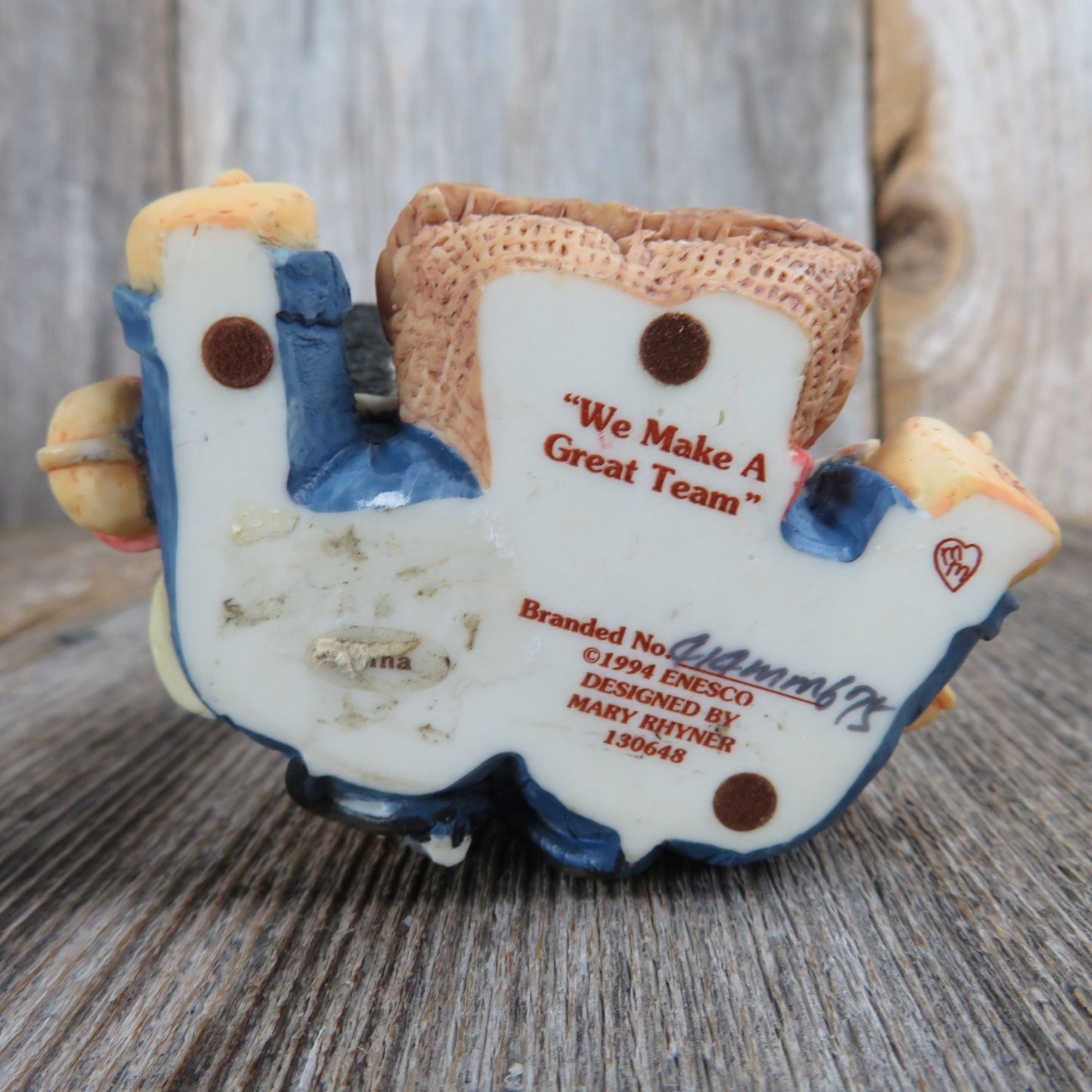 Mary Moo Moos Enesco Cow Figurine We Make A Great Team Mary Rhyner 1994 130648