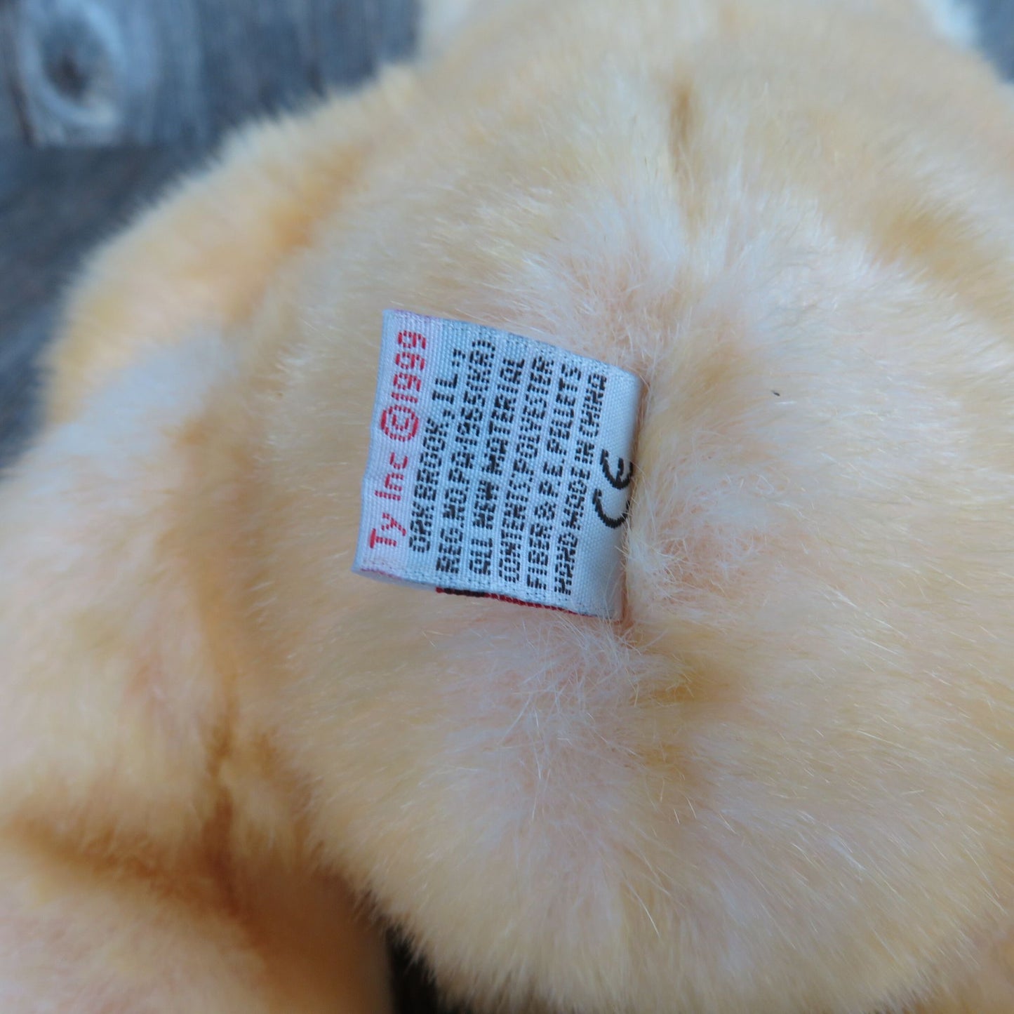 Vintage Teddy Bear Plush Gold Beanie Buddies Ty Stuffed Animal Yellow Brown Buddy 1999