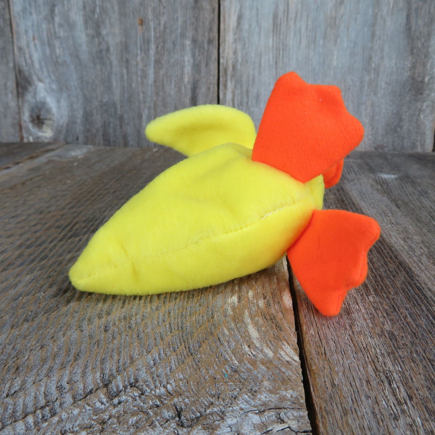 Vintage Yellow Plush Beanie Baby Quackers Bird Bean Bag Stuffed Animal 1994 - At Grandma's Table