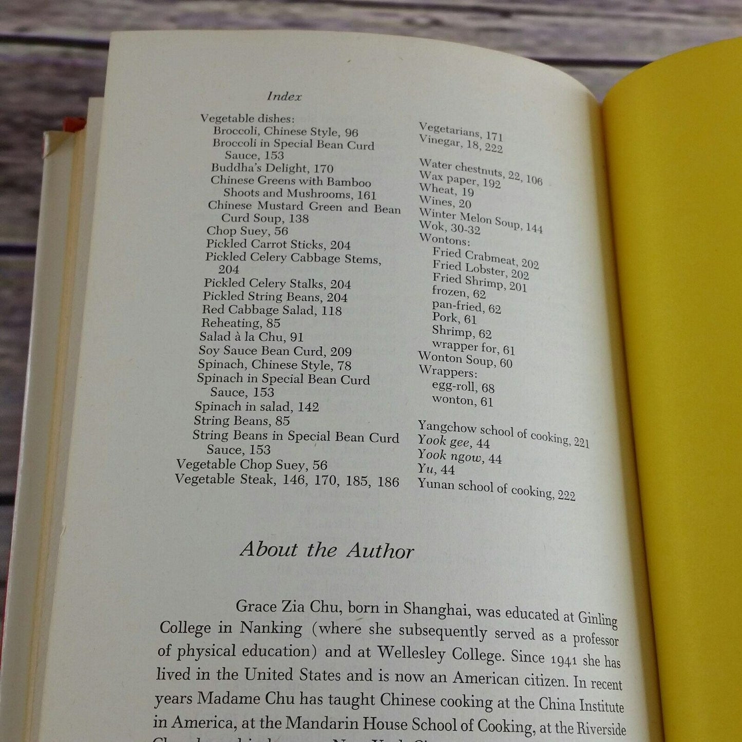 Vintage Cookbook The Pleasures of Chinese Cooking 1962 Hardcover Dust Jacket Grace Zia Chu Sixth Printing Chinese Recipes Food