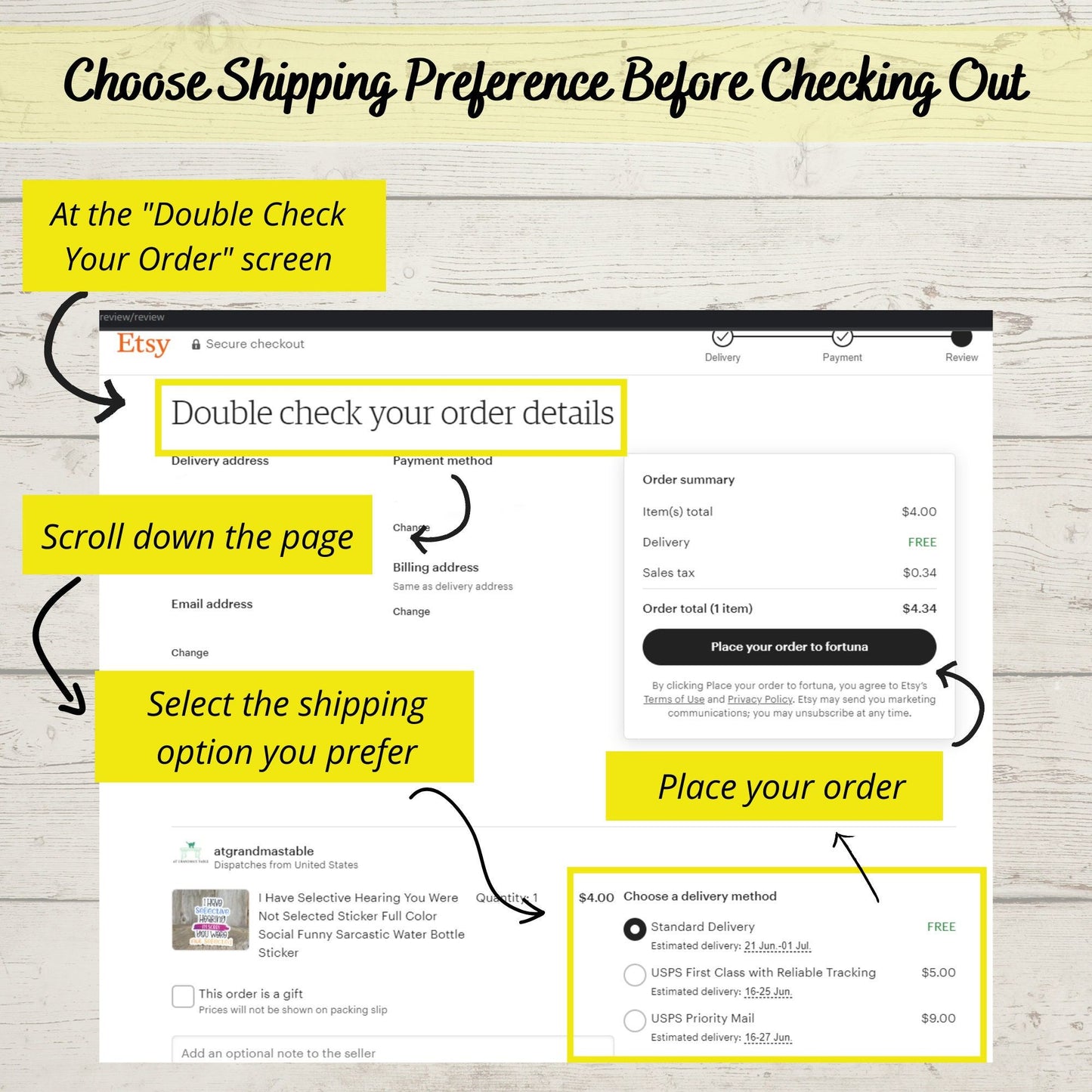 Today I Choose Joy Sticker Kawaii Post It Note Waterproof Pink Full Color Positive Saying