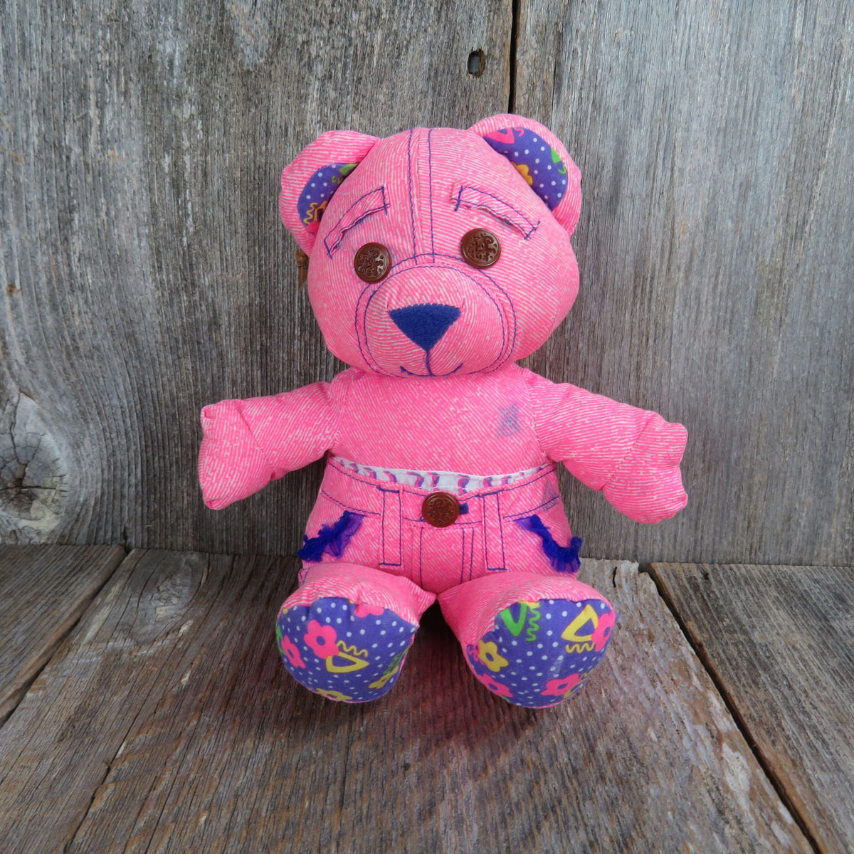 Vintage Tyco Pocket Doodle Bear 1995 - Purple Color 海外 即決-