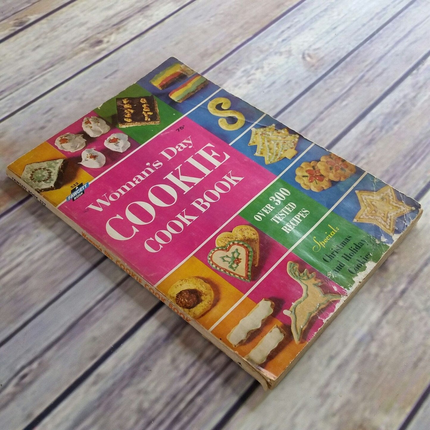 Vintage Cookbook Womans Day Cookie Recipes Paperback Book 1962 Fawcett Book Over 300 Recipes Christmas and Holiday Cookies
