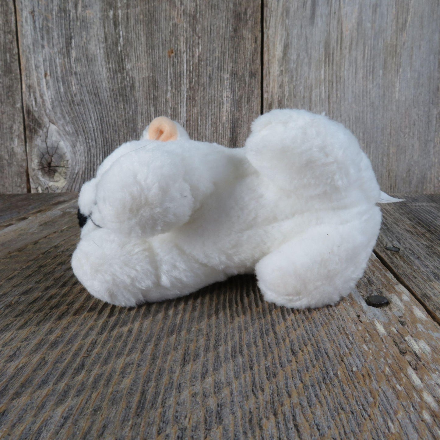 Vintage Kitten Plush White Cat Kitty Dakin Stuffed Animal Blue Eyes Tiny Applause