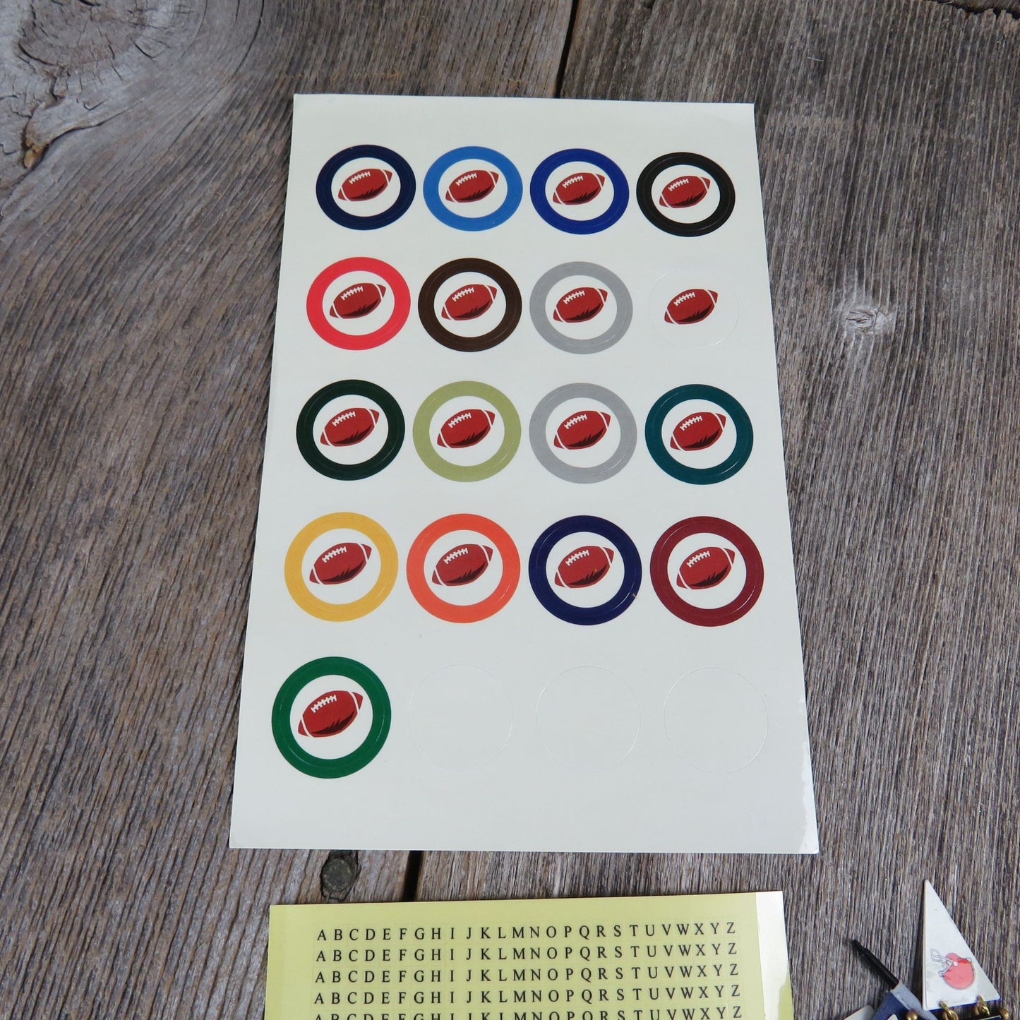 Vintage Champsfield Stadium Replacement Flags Football Department 56 Christmas Snow Village 1999