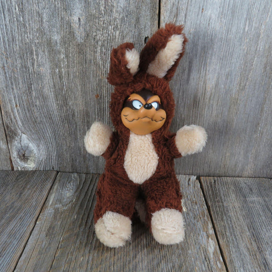 Vintage Wile E Coyote Plush Rubber Face Looney Tunes Marriott's Great America Warner Brothers Stuffed Animal 1978