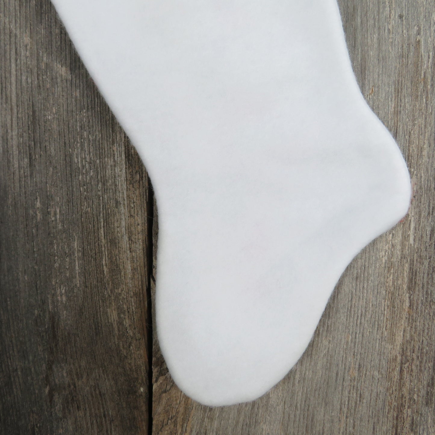 Vintage Felt Snowman Stocking Santa's Best Cardinal Birds Broom Top Hat White Fuzzy Red Green Fleece Gold Trim - At Grandma's Table