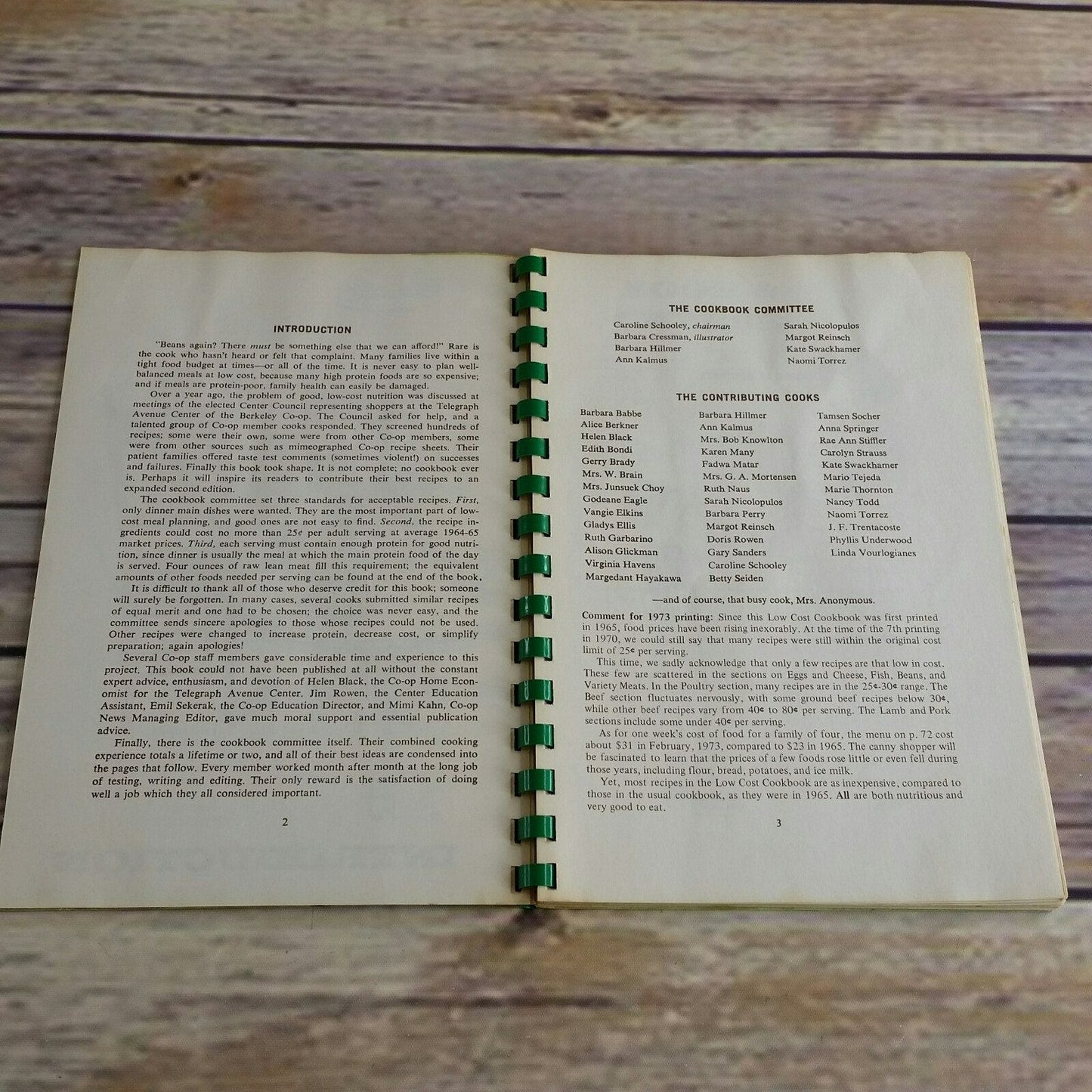 Vintage California Cookbook Consumers Cooperative Berkeley California 1973 1970s Berkley Spiral Bound Paperback - At Grandma's Table