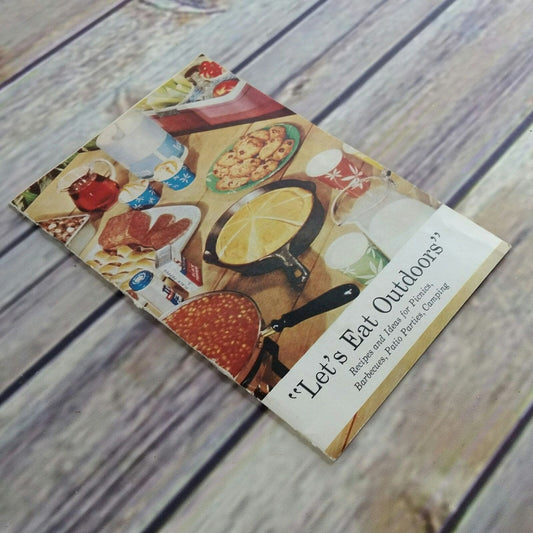Vintage Cookbook Lets Eat Outdoors Promo Booklet 1950s Booklet  American Dairy Association Karo Bisquick Betty Crocker Nescafe Hormel