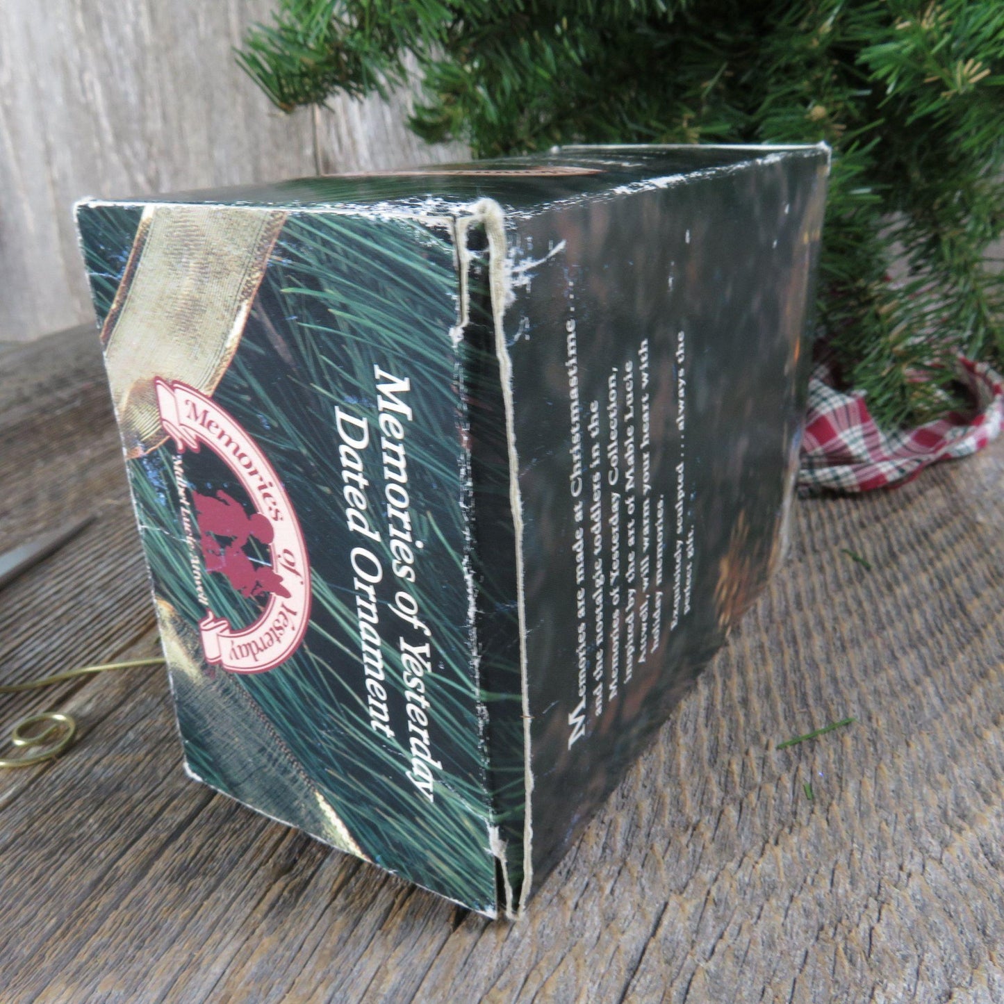 Vintage Girl Swinging with Teddy Bear Ornament Swing With Me Winter Memories of Yesterday by Enesco 1991 - At Grandma's Table