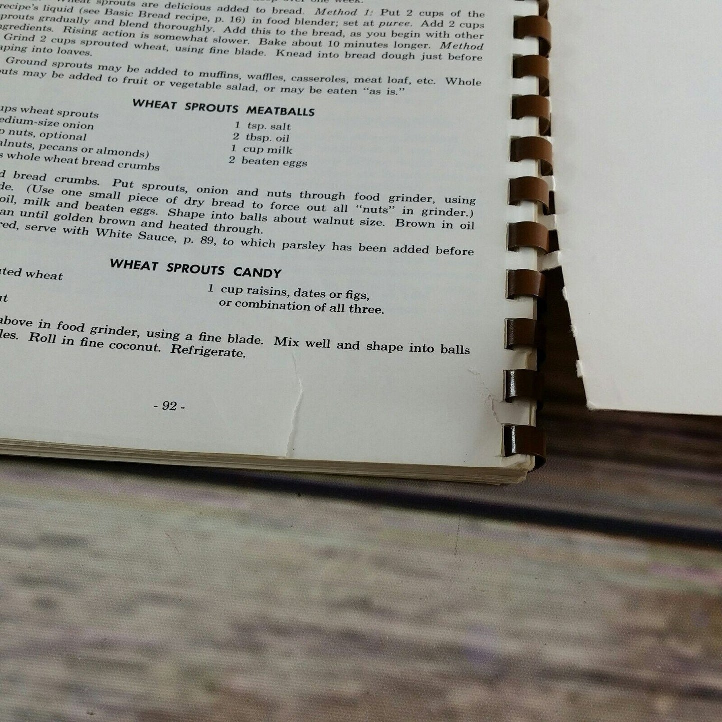 Wheat for Man Cookbook Why and How Vintage 1973 Stoneground Whole Wheat Flour Spiral Bound Paperback 21st Printing