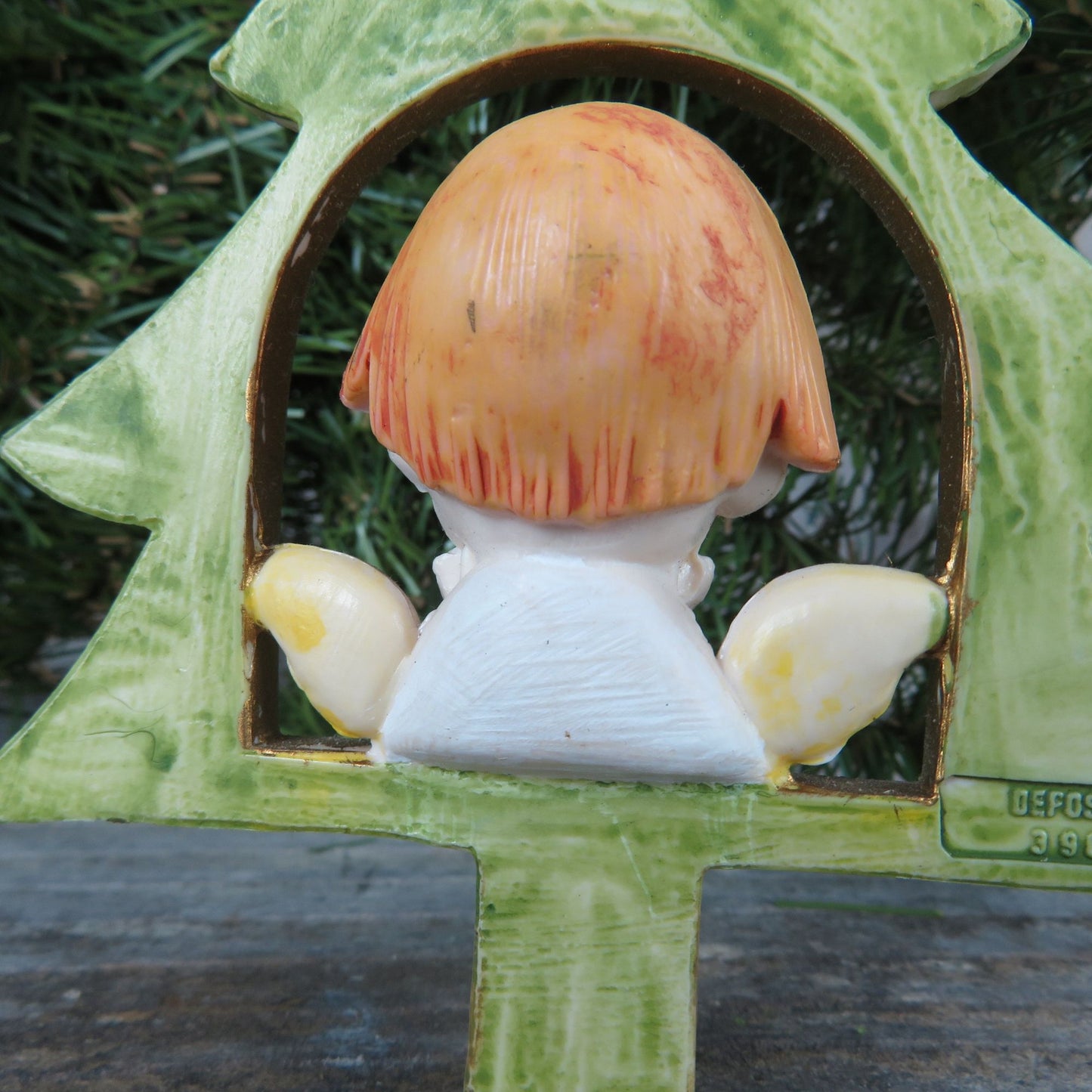 Vintage Angel In Tree Ornament Fontanini Depose by Roman Christmas Made in Italy