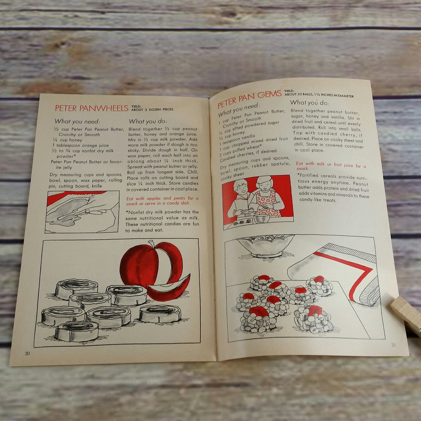 Vintage Kids Cookbook You and Peter Pan in the Kitchen Peanut Butter Recipes Promo Booklet Promo Recipes Ads 1970s 1980s - At Grandma's Table