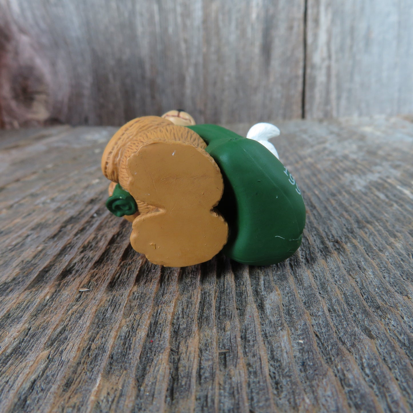 Vintage Teddy Bear Season's Greetings Ornament Santa Hat and Bag Christmas Hallmark 1996