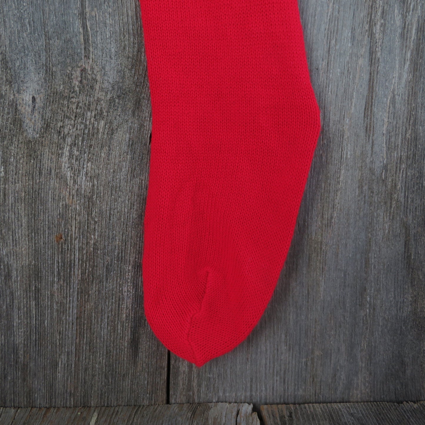 Vintage Welcome Home Knit Stocking New House Christmas Housewarming Knitted Red White 1980s