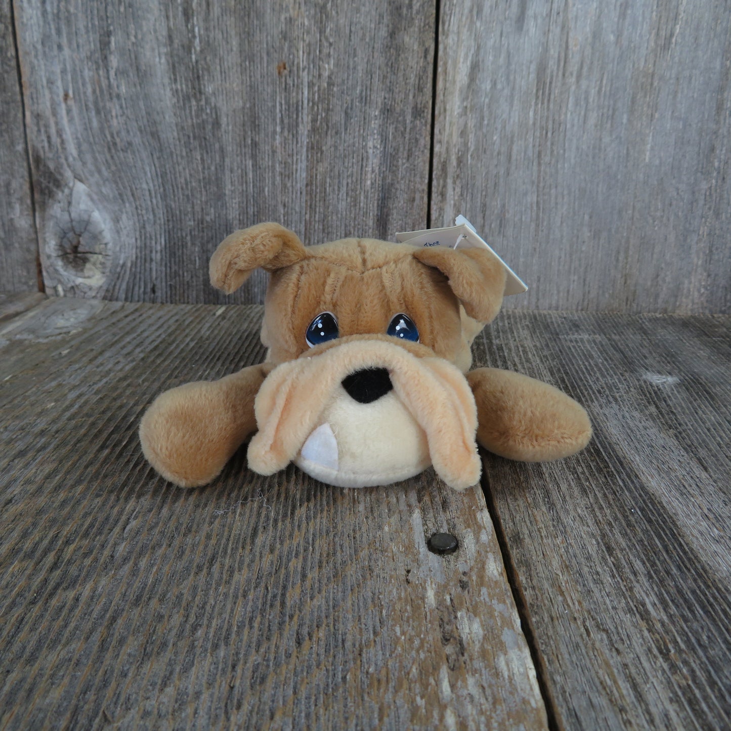 Vintage Bulldog Precious Moments Plush Dog Puppy Bean Bag Thor Pals 1998 Stuffed Animal Timmy's Special Delivery