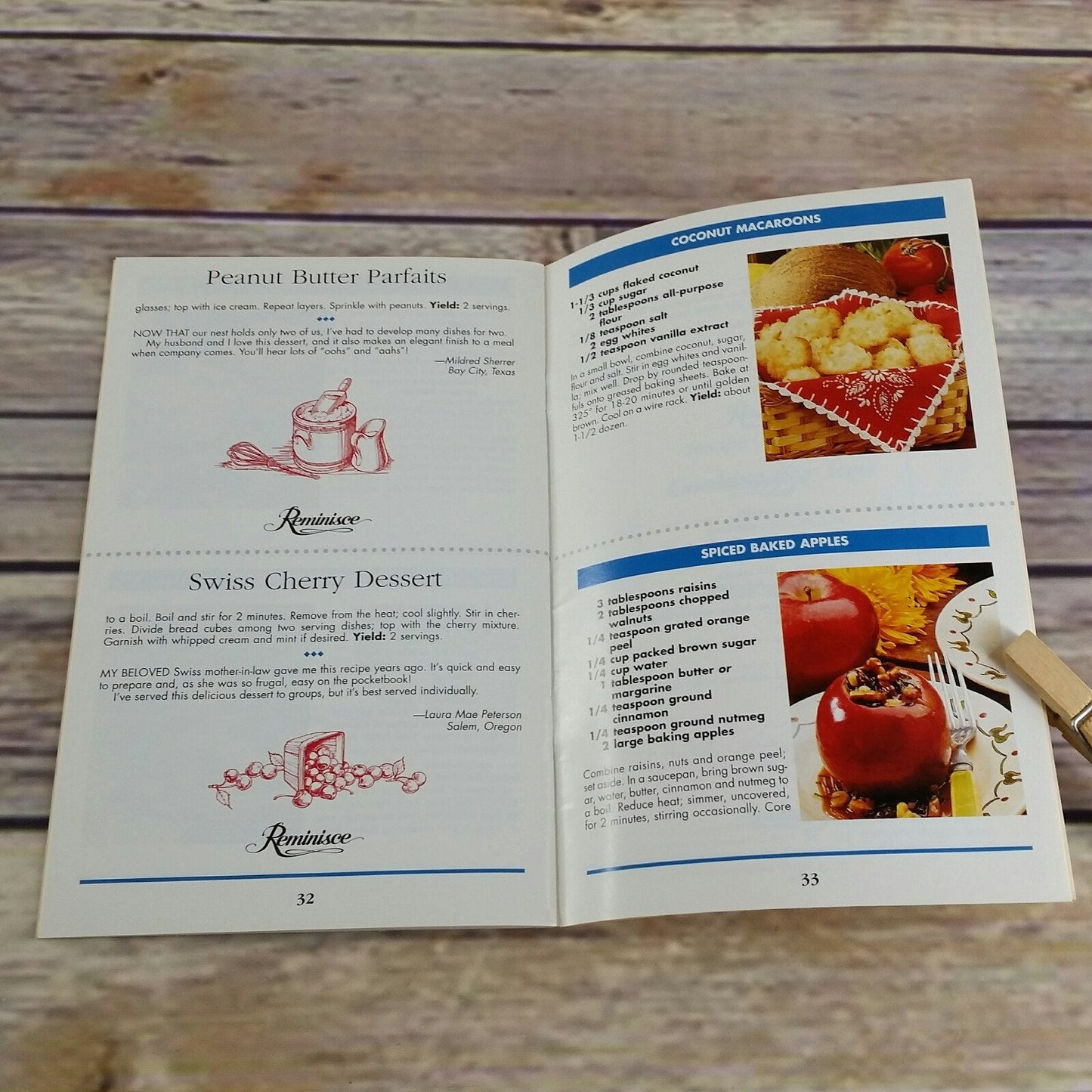 Vintage Cookbook Cooking for Two Recipes Pared Down Recipes for the Readers of Reminisce 1997 Paperback Booklet