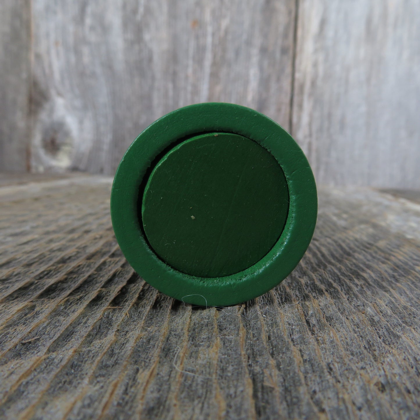 Vintage Dog Clown Collapsing Wooden Ornament Push Button Dancing Santa Hat Circus Christmas