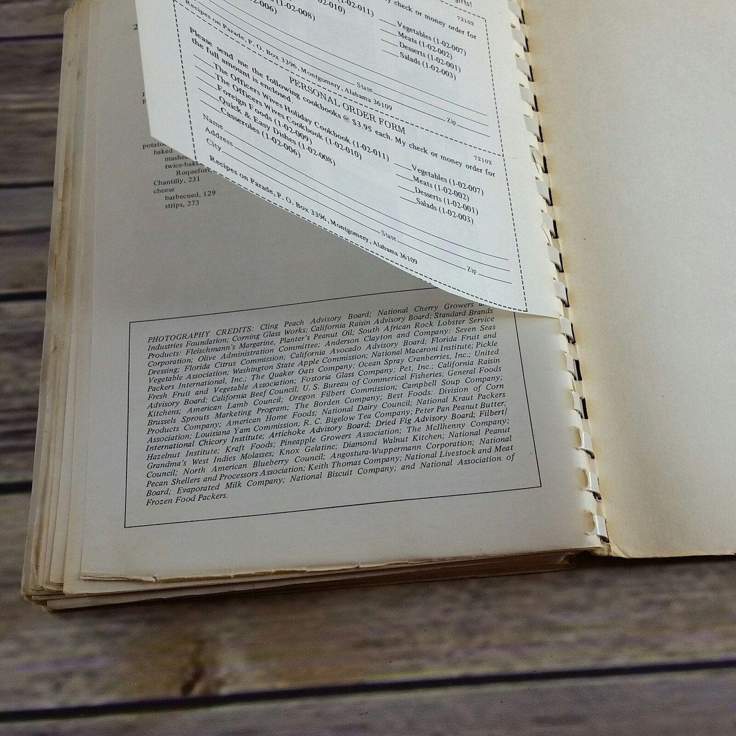 Vintage Cookbook Officers Wives Holiday Cookbook 1971 Spiral Bound 900 Recipes Wives of Americas Military Officers