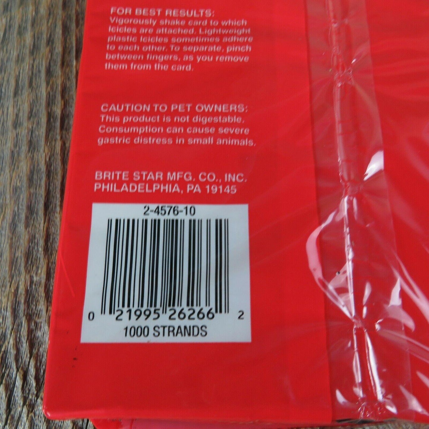 Silver Tinsel Sparkle Icicles 2000 Stands Brite Star Christmas Ornament USA