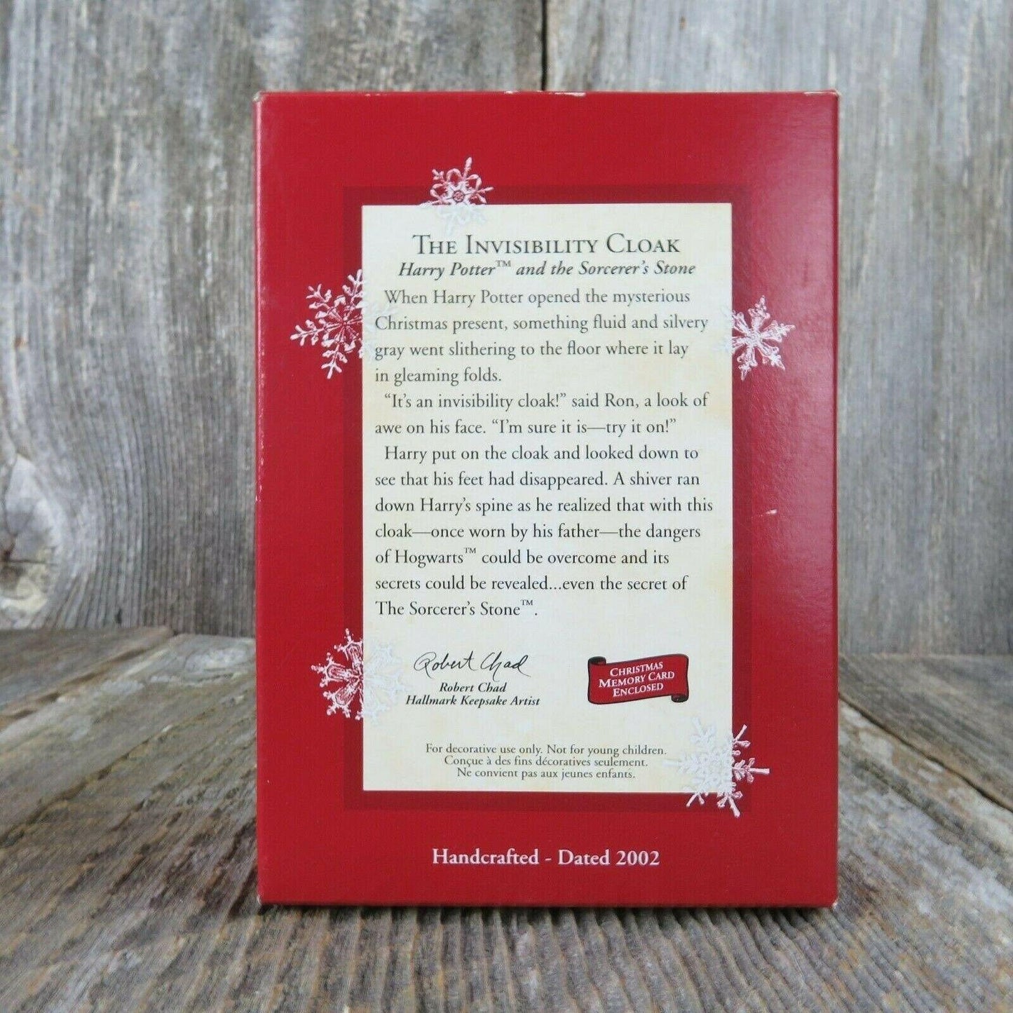 Harry Potter Christmas Ornament Hallmark The Invisibility Cloak 2002 Keepsake - At Grandma's Table
