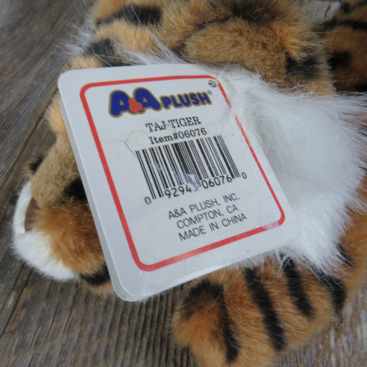 Vintage Tiger Puppet Plush Cat Wild Stuffed Animal A and A Plush Taj Tiger