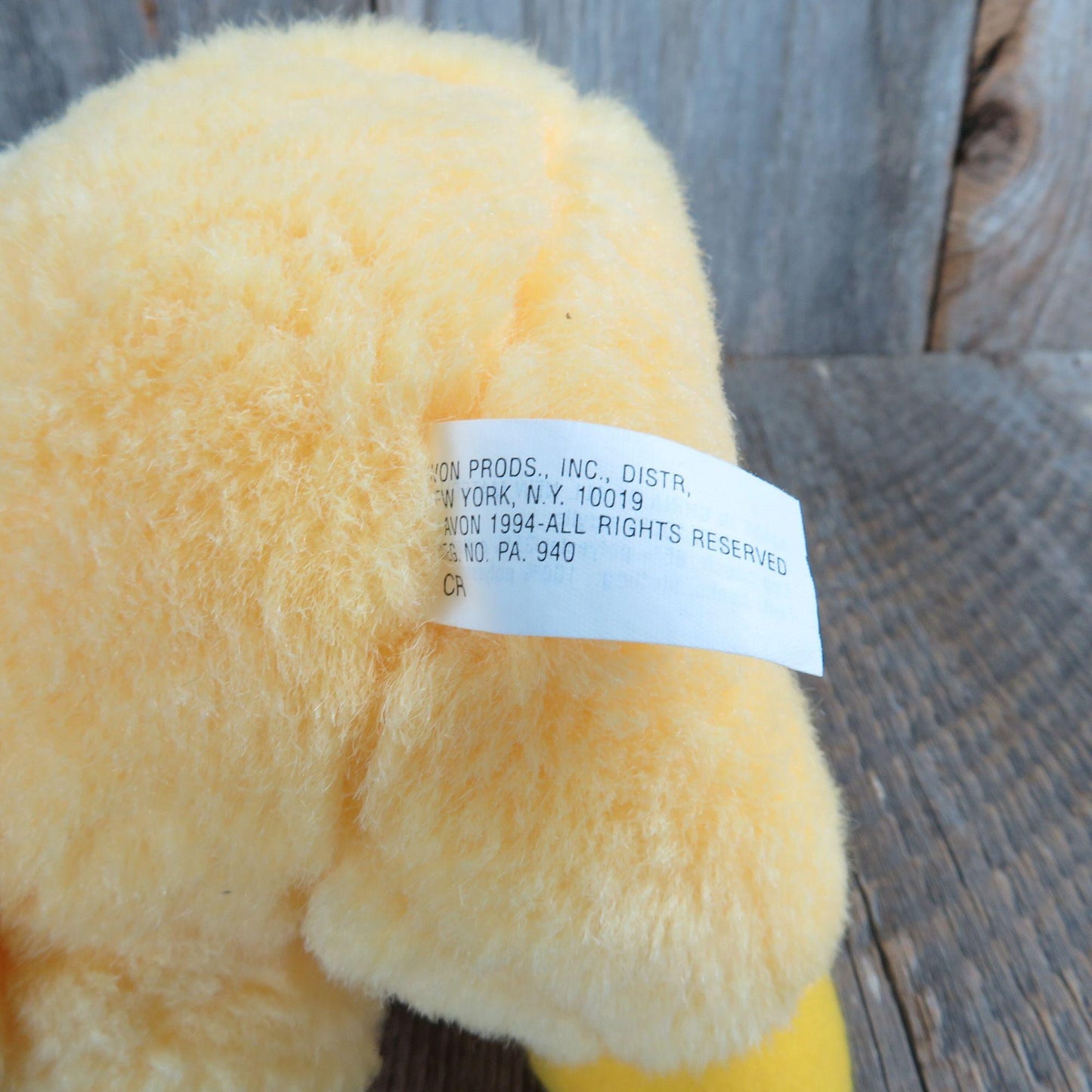 Vintage Mother Duck and Chick Chicken Plush Avon Easter Stuffed Animal Yellow Orange 1994