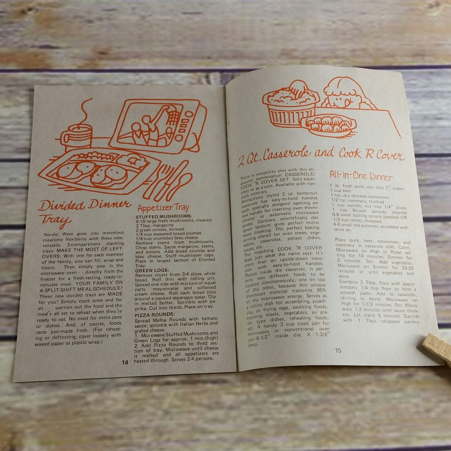 Vintage Cookbook Nordic Ware Microwave Instructions and Recipes 1980s Paperback Booklet Manual