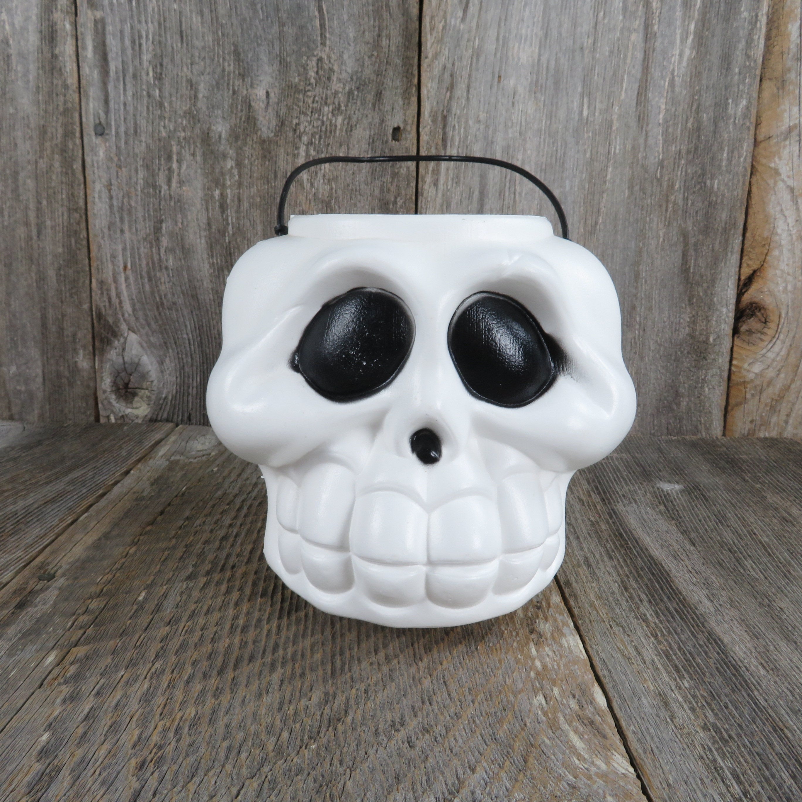 Skull Halloween Pail Orange