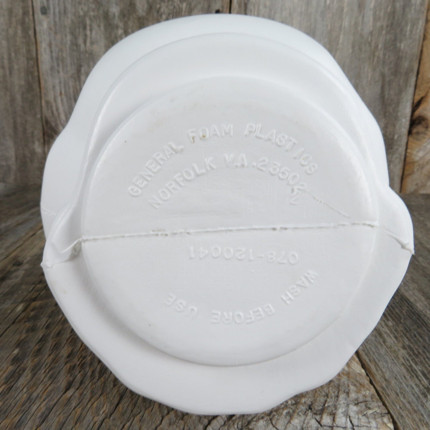 Vintage White Skull Halloween Bucket General Foam Plastics Blow Mold Trick or Treat Candy Holder Tote - At Grandma's Table