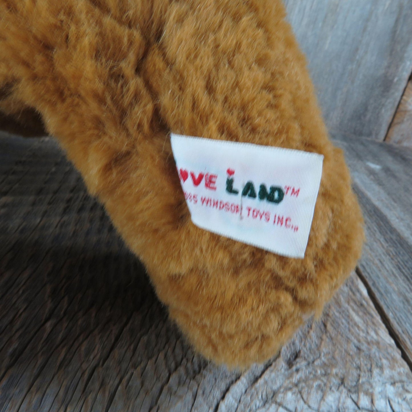 Vintage Brown Teddy Bear Tan Nose Ears Paws Love Land Winsor 1985 Stuffed Animal Korea