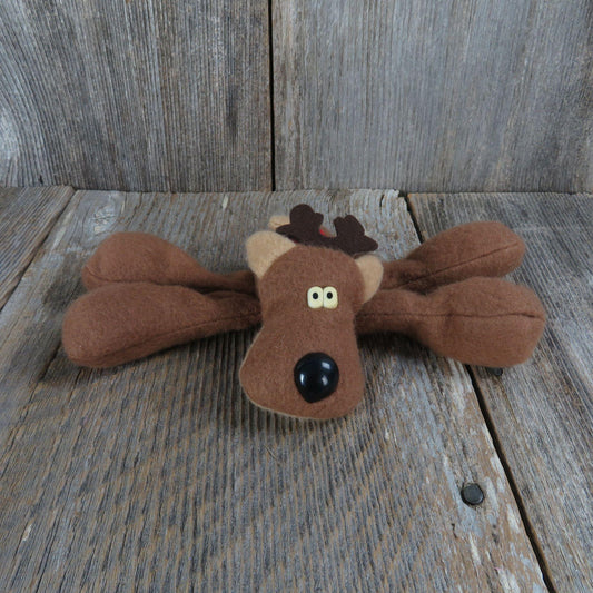 Vintage Reindeer Plush Hallmark Rodney and Friends Bean Bag Deer Stuffed Animal Christmas Scarf