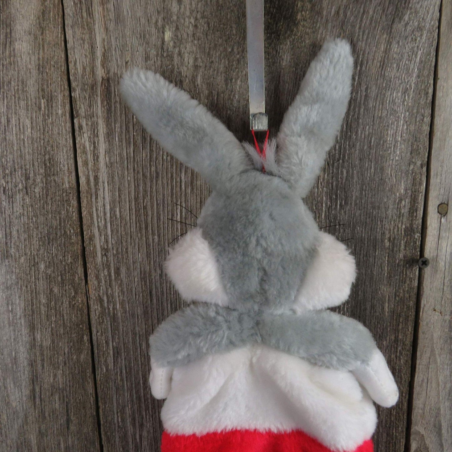Vintage Bugs Bunny Christmas Stocking Plush Looney Tunes Bow Tie Holiday Decoration, Christmas Decoration