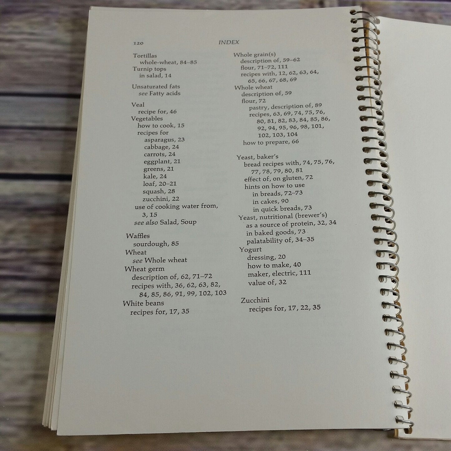 Vintage Cookbook Whole Earth Cook Book 1972 Natural Cooking Spiral Bound Sharon Cadwallader Judi Ohr Santa Cruz Natural Foods Restaurant