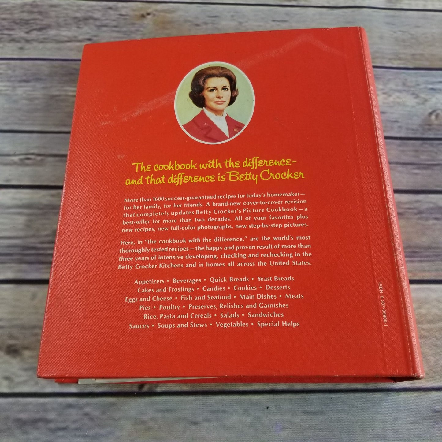 Vintage Cookbook Betty Crocker Red Pie Cover 1970s Printing Recipes Cook Book Hardcover 5 Ring Binder