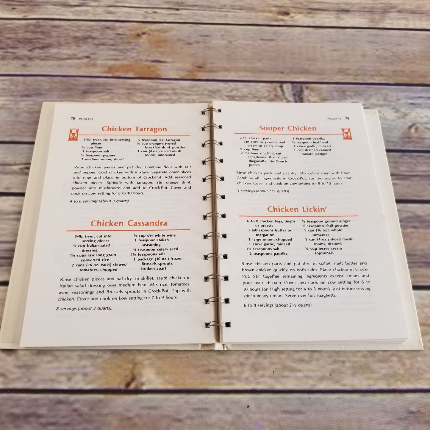Rival Crock Pot Cookbook Slow Cooker Recipes 1975 Spiral Bound Hardcover