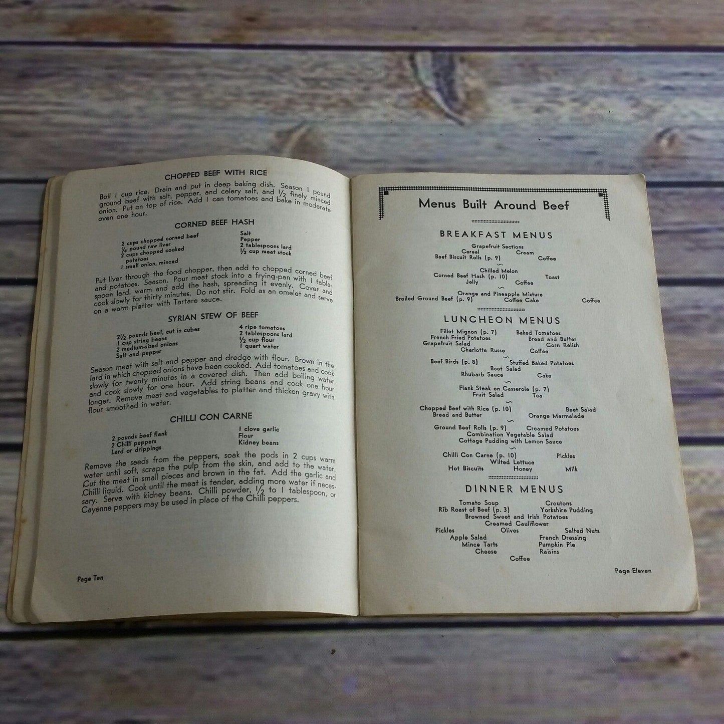 Vtg California Cookbook Meat Recipes and Menus 1931 Russ Market Company Eureka Promo Paperback Booklet National Live Stock and Meat Board