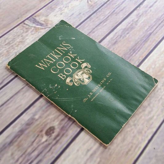 Vintage Watkins Cookbook JR Watkins Company 1934 Paperback Booklet Printed by Watkins Winona Minnesota Ads Advertising