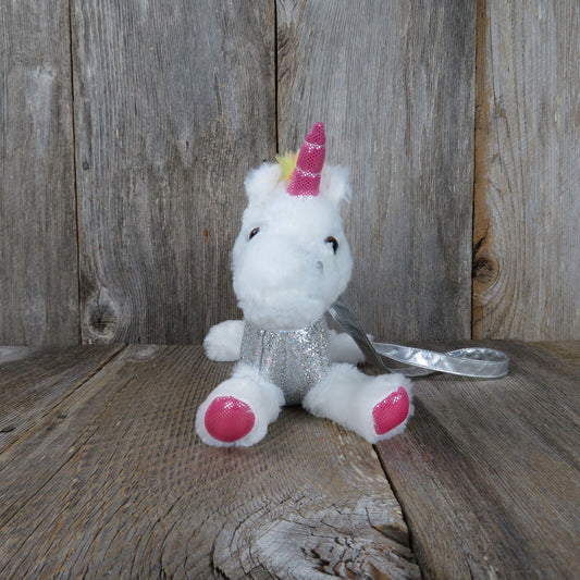 White Unicorn Plush Silver Purse Handbag Pink Stuffed Capelli GMA Accessories