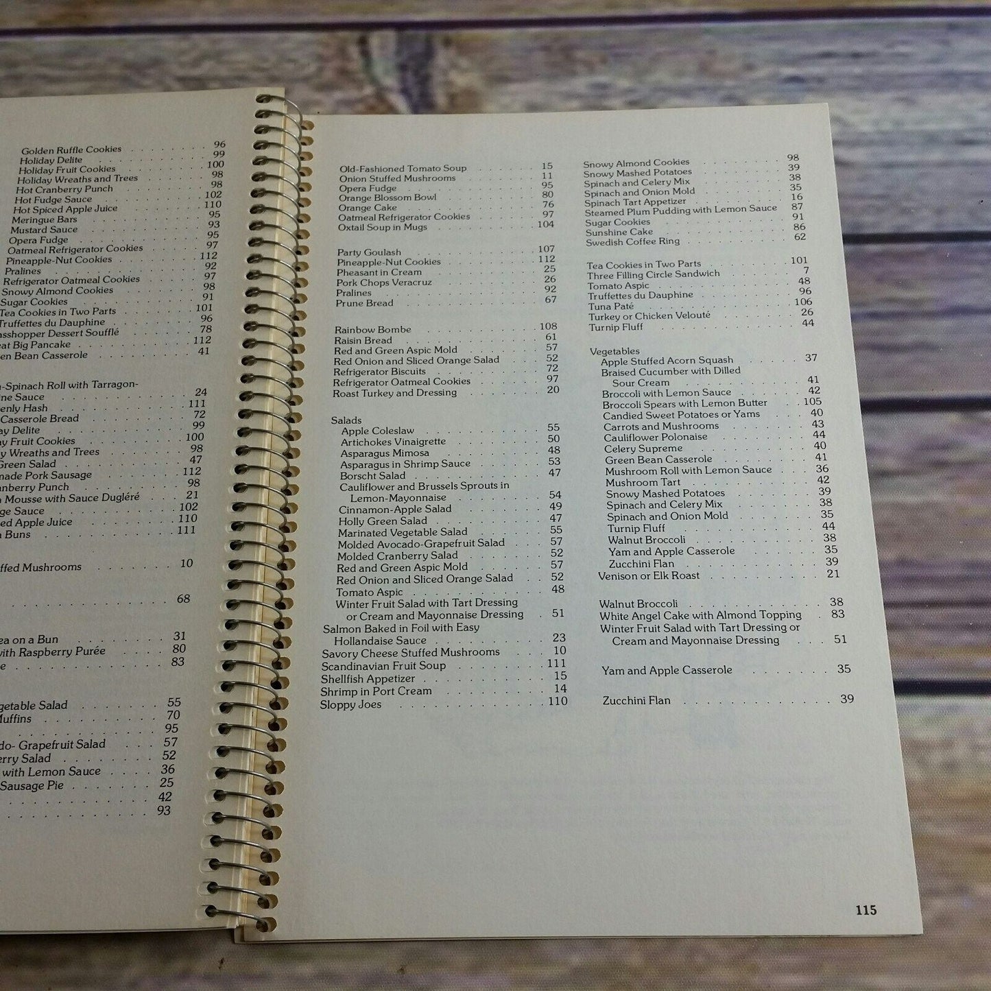 Vtg Holiday Cookbook Recipes 1979 Current Miriam B Loo Spiral Bound Holiday Recipes