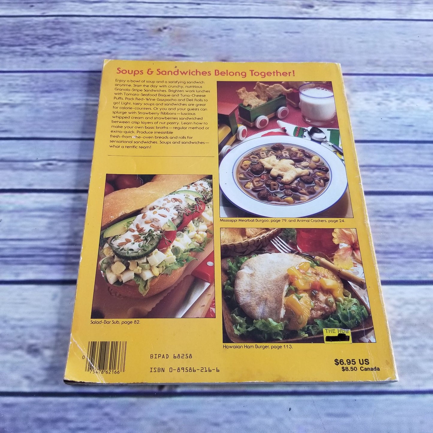 Vintage Soups Cookbook Soups and Sandwiches Recipes 1983 HP Books Sue and Bill Deeming Paperback