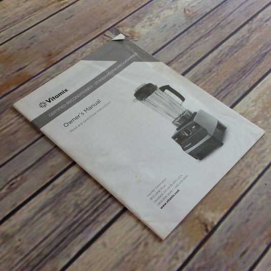 Vita Mix Manual VitaMix 2013 Paperback Booklet - At Grandma's Table