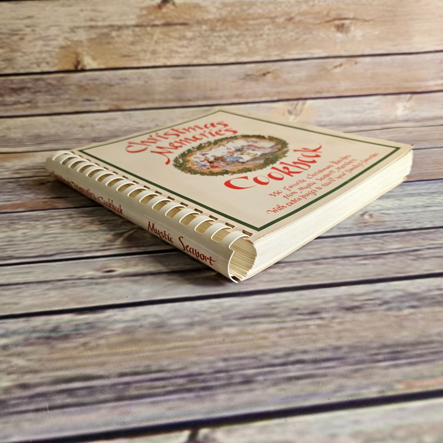 Vintage Christmas Cookbook Christmas Dinner Recipes 1990 Mystic Seaport Museum Members Spiral Bound Paperback Conneticut