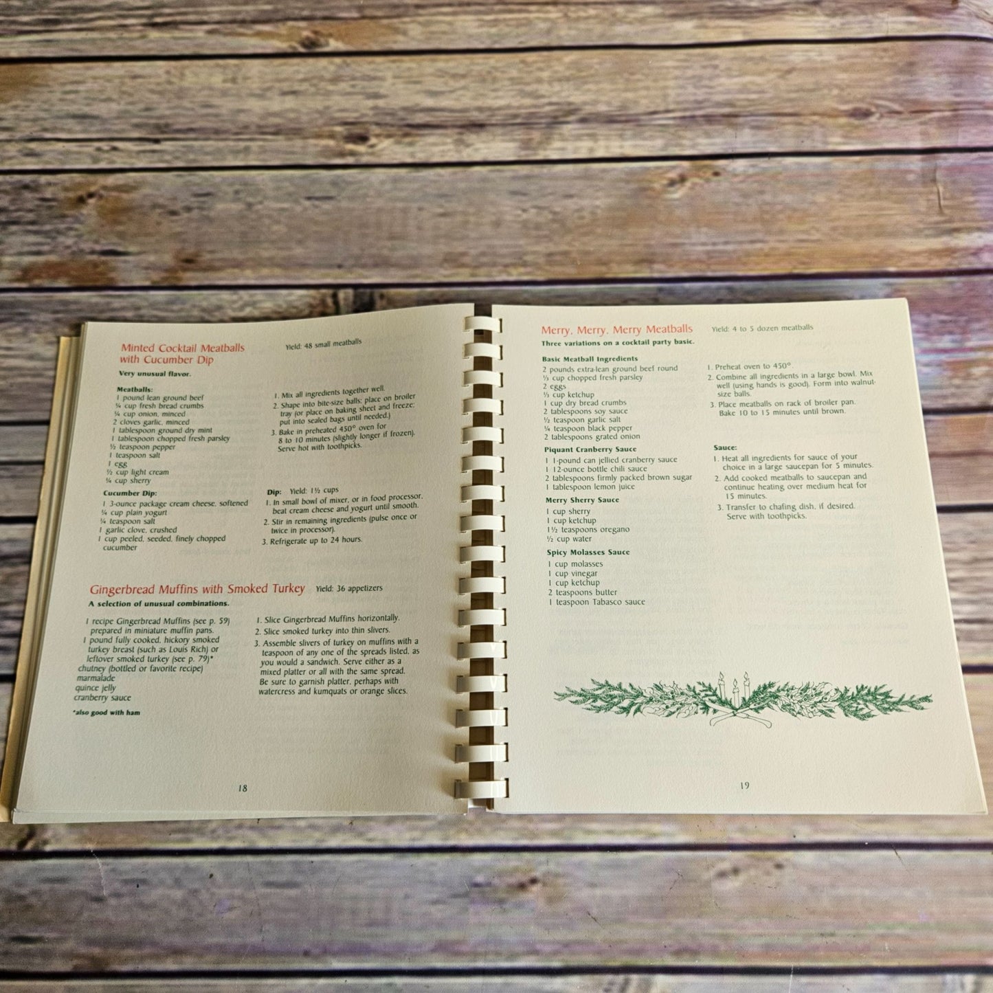 Vintage Christmas Cookbook Christmas Dinner Recipes 1990 Mystic Seaport Museum Members Spiral Bound Paperback Conneticut