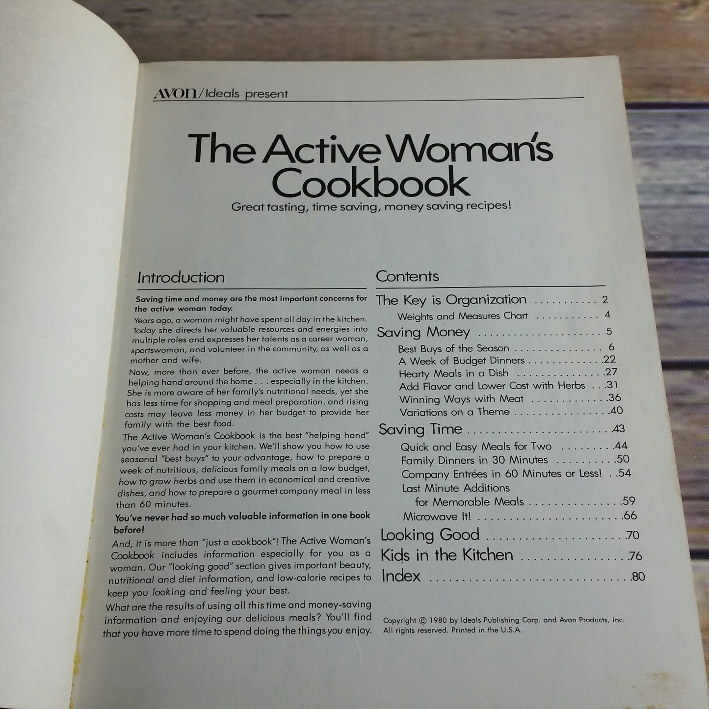 Vintage Avon Cookbook Recipes 1980 The Active Womans Cookbook Paperback Great Tasting Time Saving Money Saving Recipes