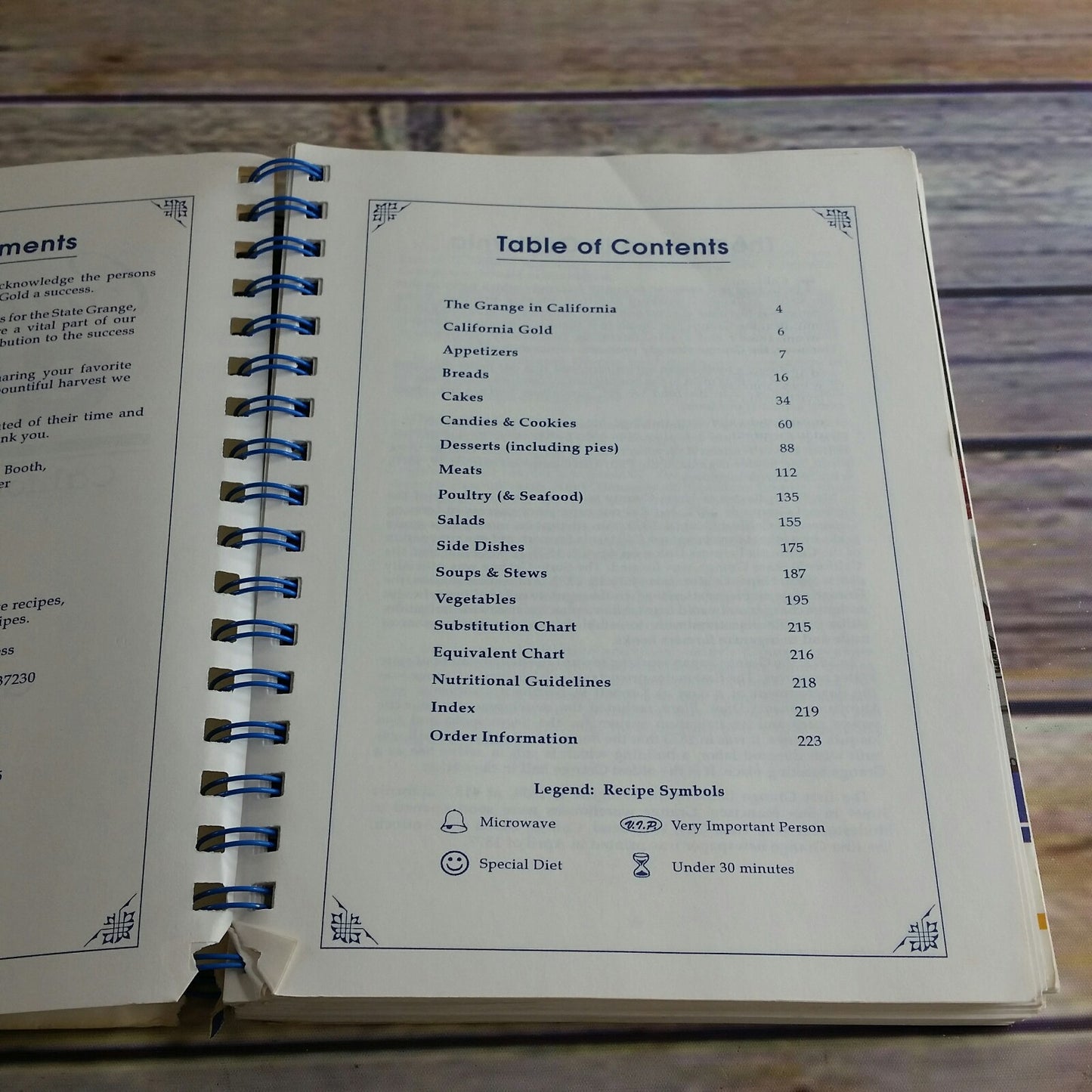 Vintage Northern California Cookbook Gold State Grange Recipes Rural State 1992 Spiral Bound - At Grandma's Table